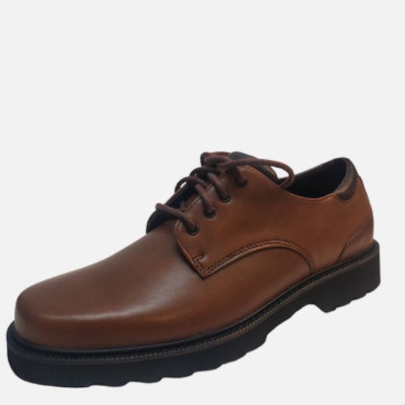 Rockport Mens Dress Shoes Northfield Leather Lace Up Oxfords 9 Dark Brown - Picture 1 of 6